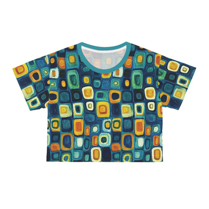 "Soul Mosaic", Crop Tee (Columba Blue Collar)