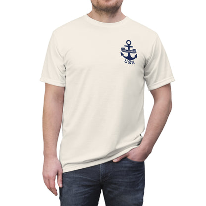 "USN Anchor", Unisex T-shirt (Whitecap)