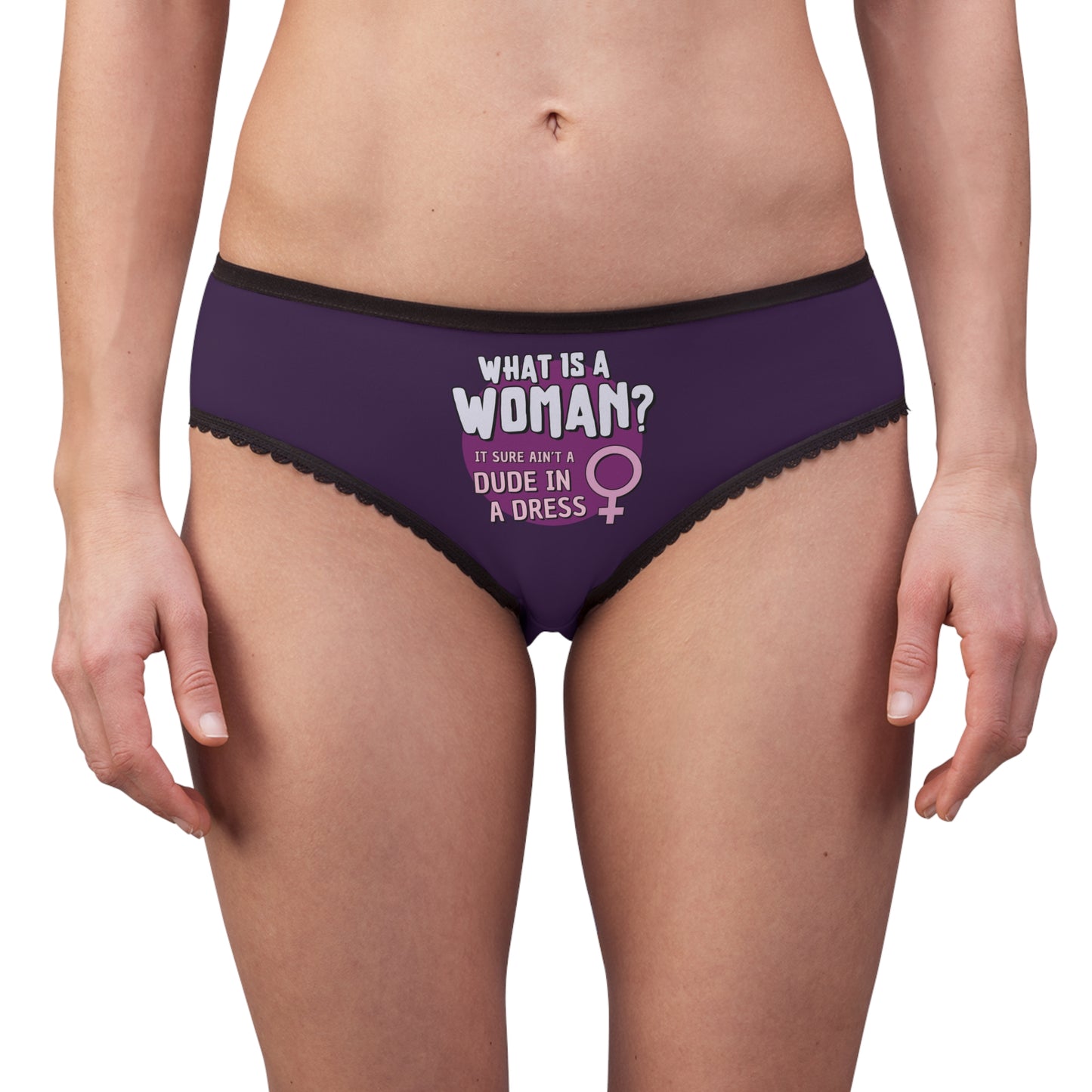 "What is a Woman" #01, Women's Briefs (Imperial Plum)