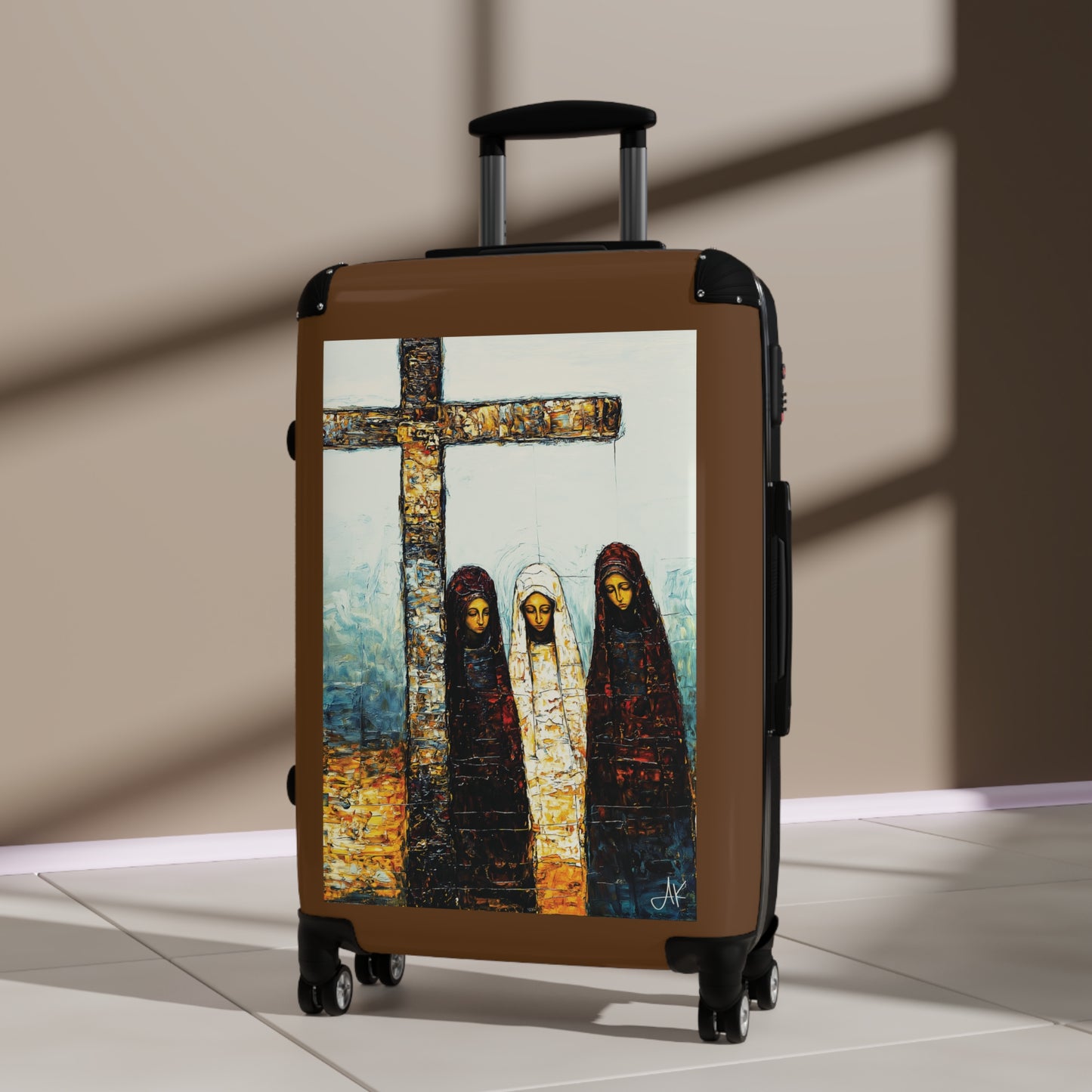 "At-the-Foot of the Cross - John 19:25", Suitcases (Dark Brown)