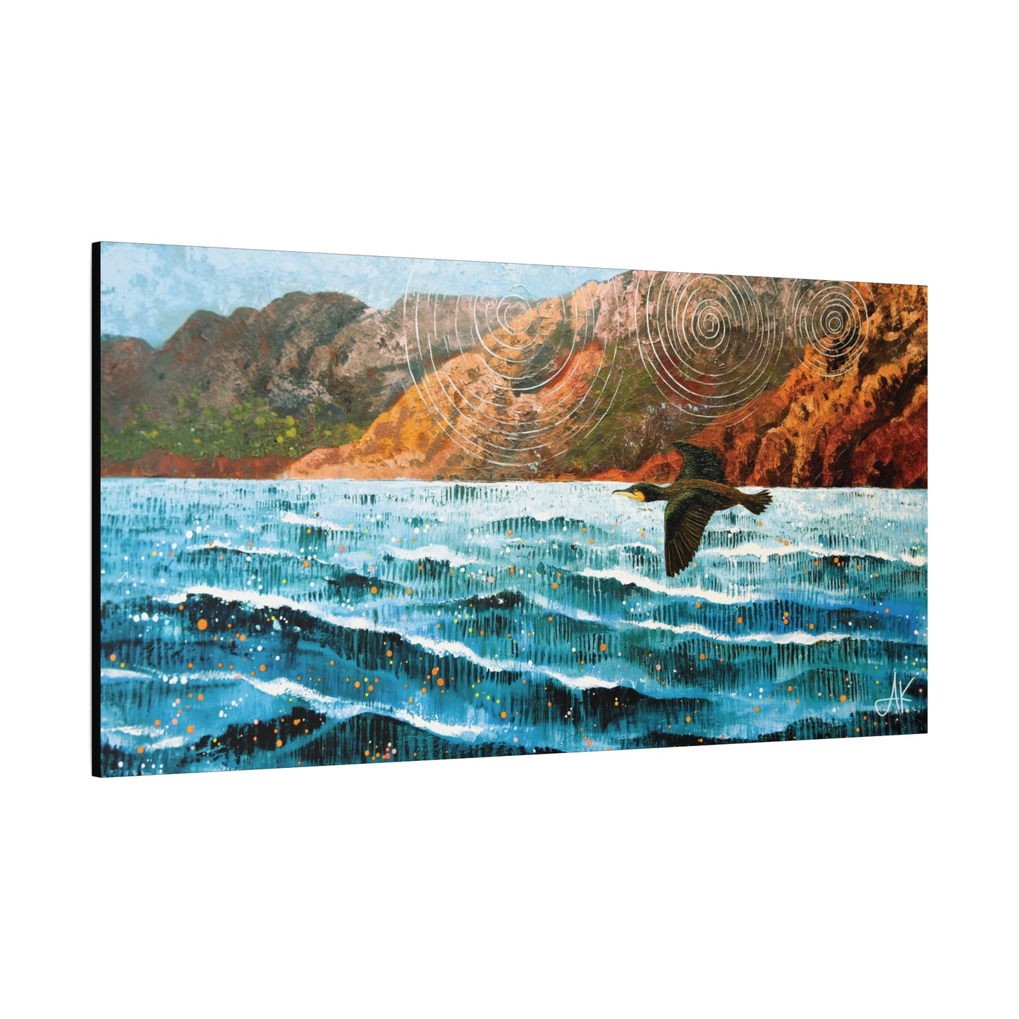 "Sky Kin II – Gannet on the Weather Edge", Fine Art Matte Canvas, Stretched, 1.25"