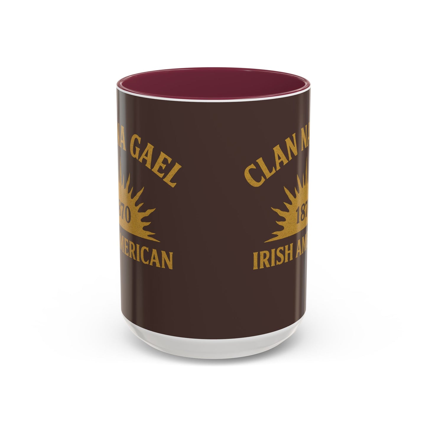 "Clan na Gael - Irish American", Colorful Mugs (11oz, 15oz) (Wild Boar Brown)