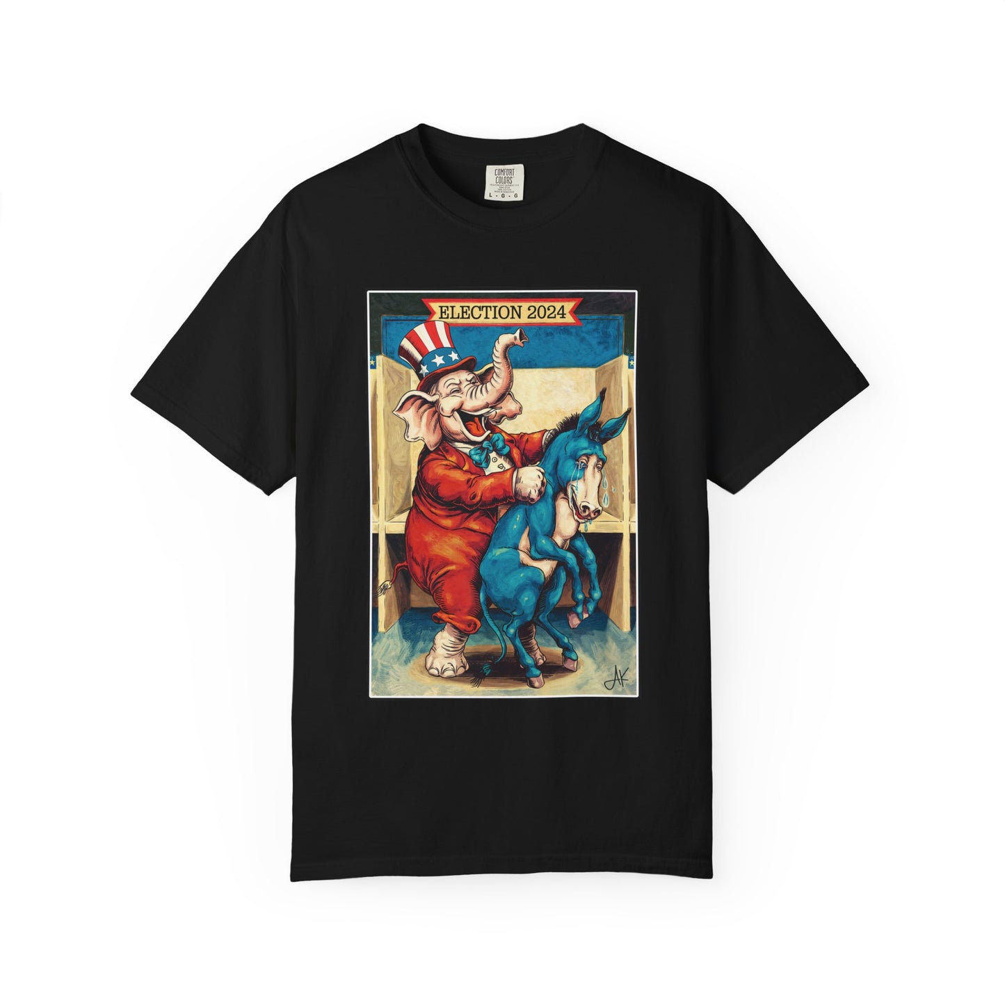 "MAGA Spanked the Donkeys 2024", Unisex T-shirt (Dark Colors)