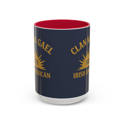 "Clan na Gael - Irish American", Colorful Mugs (11oz, 15oz) (Blue Burka Grey)