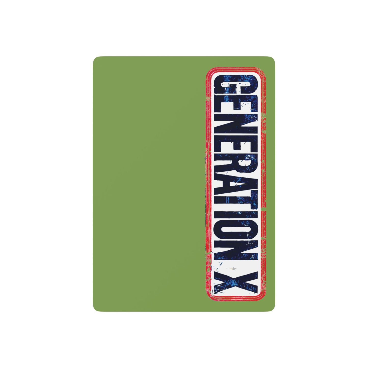 "Generation X", Retro Playing Cards (70's Light Green)