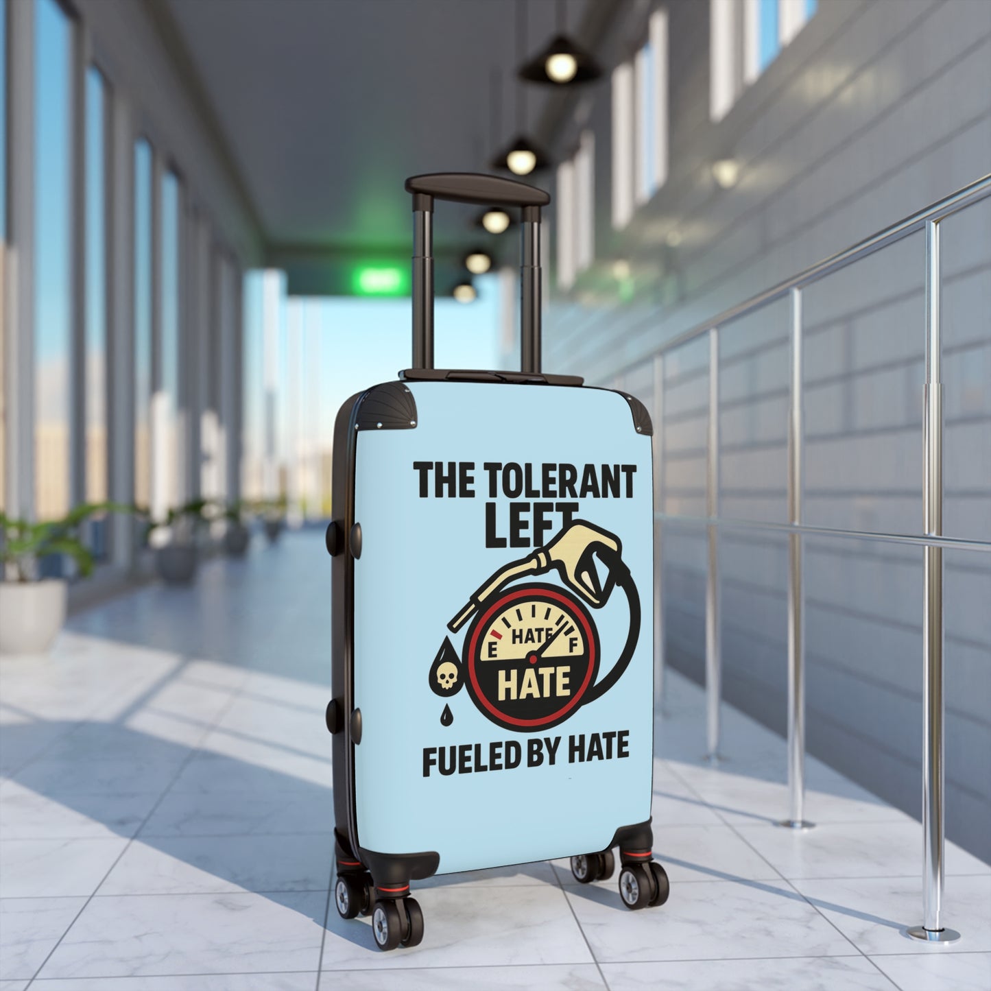 "The Tolerant Left", Suitcase (Pale Sky)