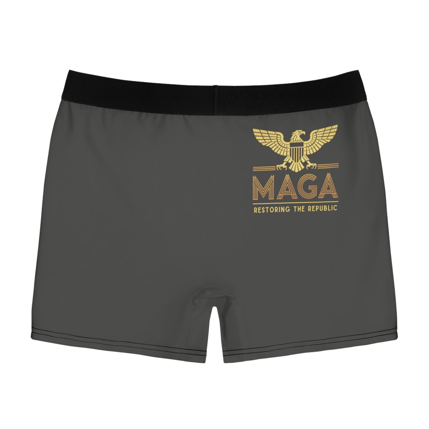 "MAGA - Restoring the Republic", Men's Boxer Briefs (Panzer Grey)