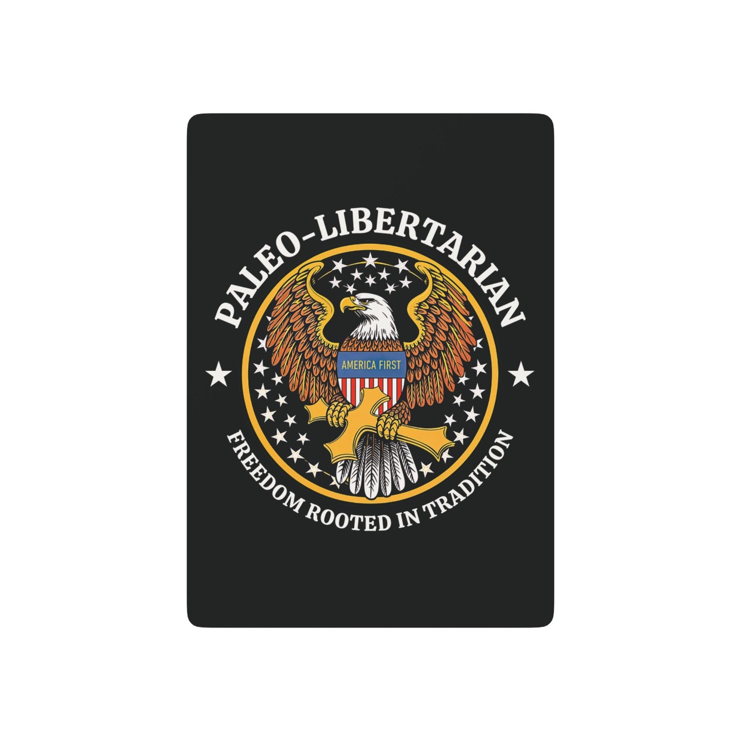 "Paleo-Libertarian" #01, Political Playing Cards (Void Black)