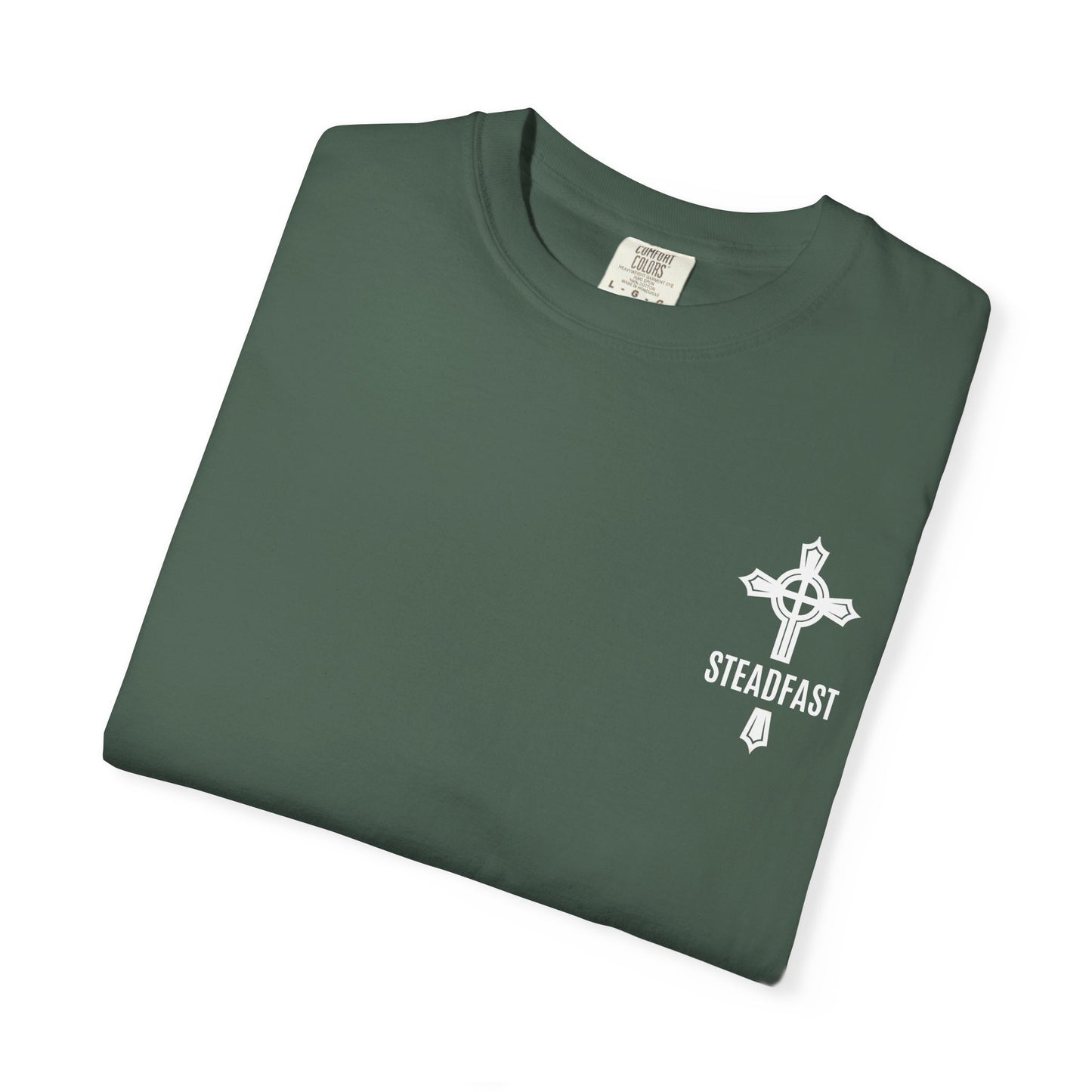 "Steadfast Cross in White", Unisex T-shirt