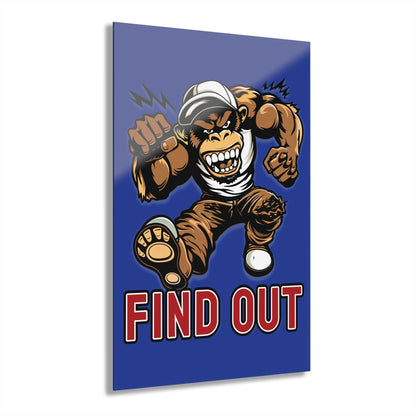 "Find Out", Acrylic Wall Prints (French Cleat Hanging) (Patriot Blue)