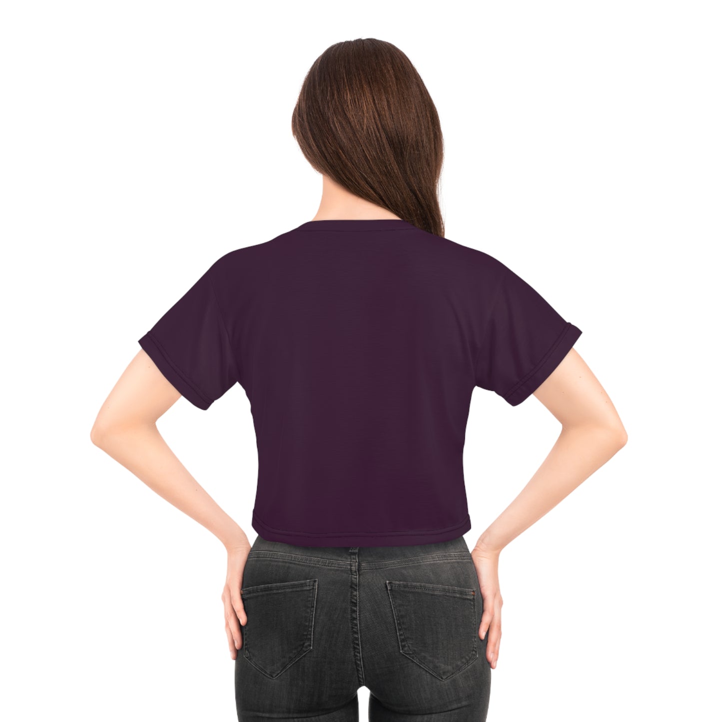 "Nazis were Socialists", Wearable Pattern Art Crop Tee (Synallactida Purple)
