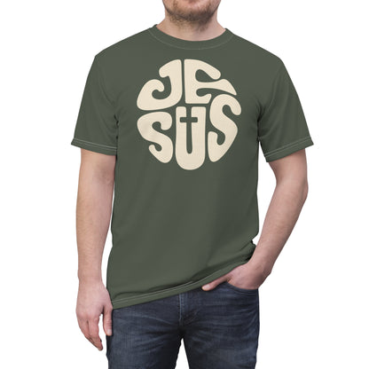 "Retro Jesus", Unisex T-shirt (Ebony Tree)