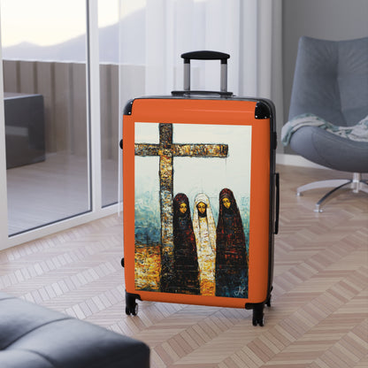 "At-the-Foot of the Cross - John 19:25", Suitcases (Dark Orange)