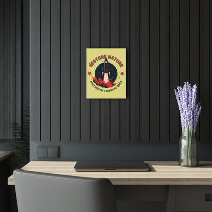 "Restore Nature", Acrylic Wall Prints (French Cleat Hanging) (Soft Lemon Yellow)