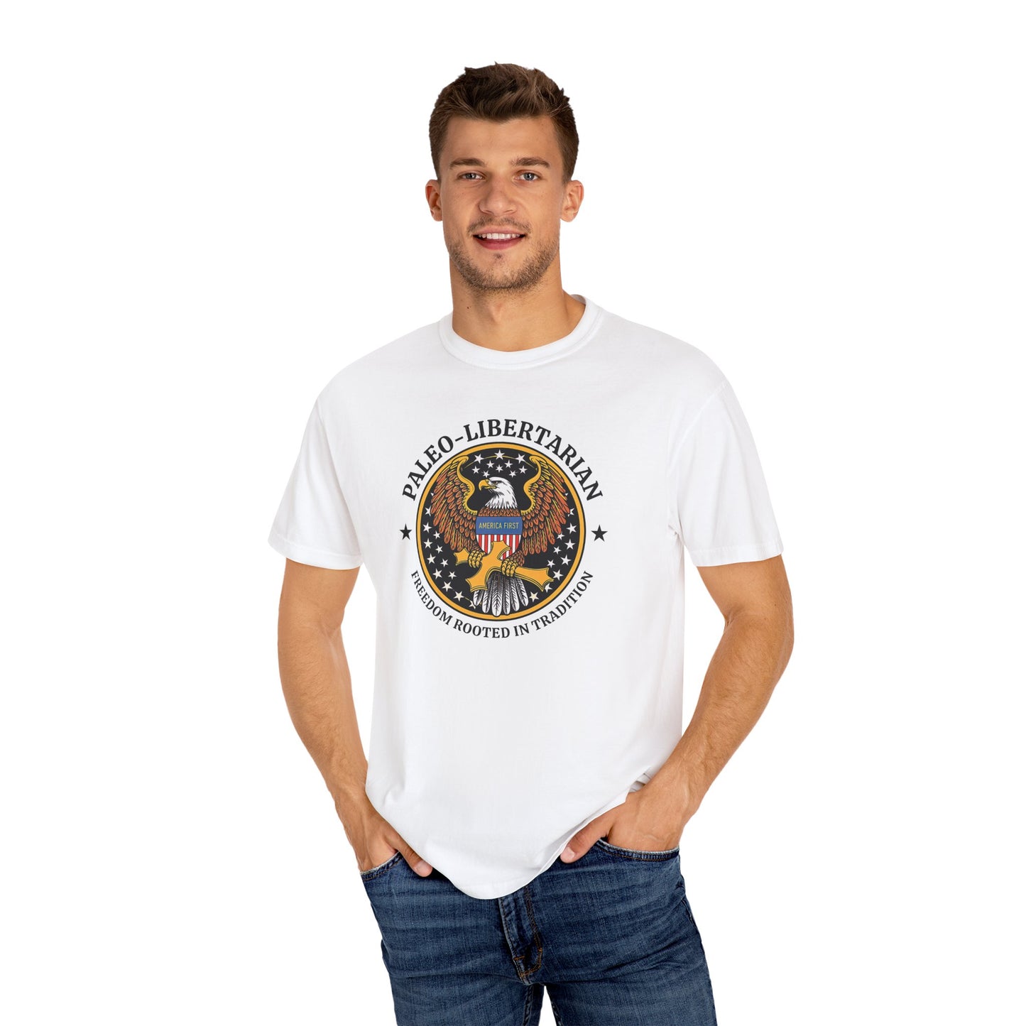"Paleo-Libertarian" #01, Unisex T-shirt (Light Colors)