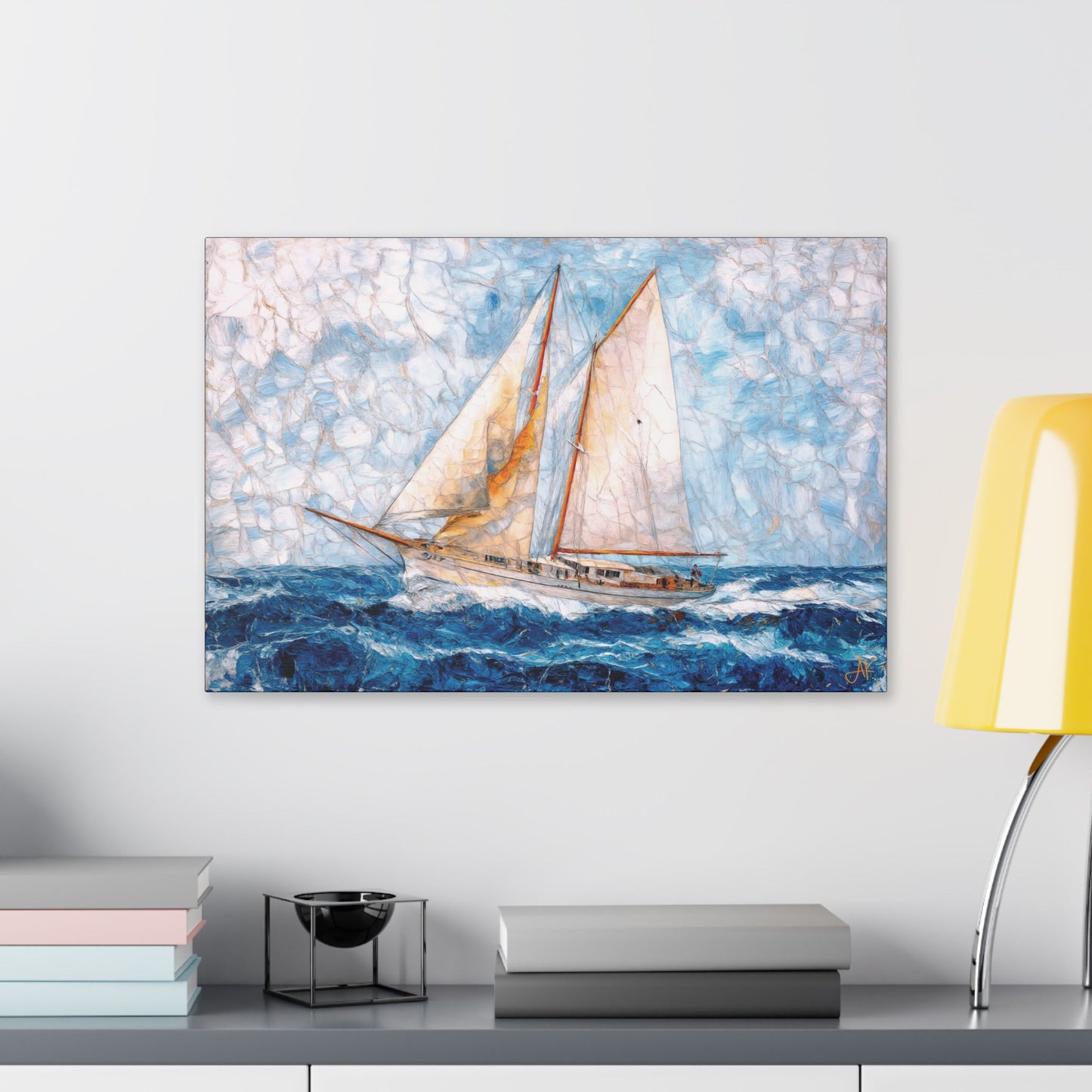 "Echoes of Ancestral Sea Lords", Stretched Classic Canvas Fine Art Print