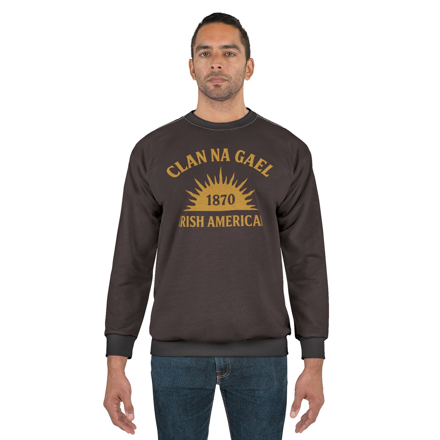 "Clan na Gael - Irish American", Unisex Sweatshirt (Seal Brown)