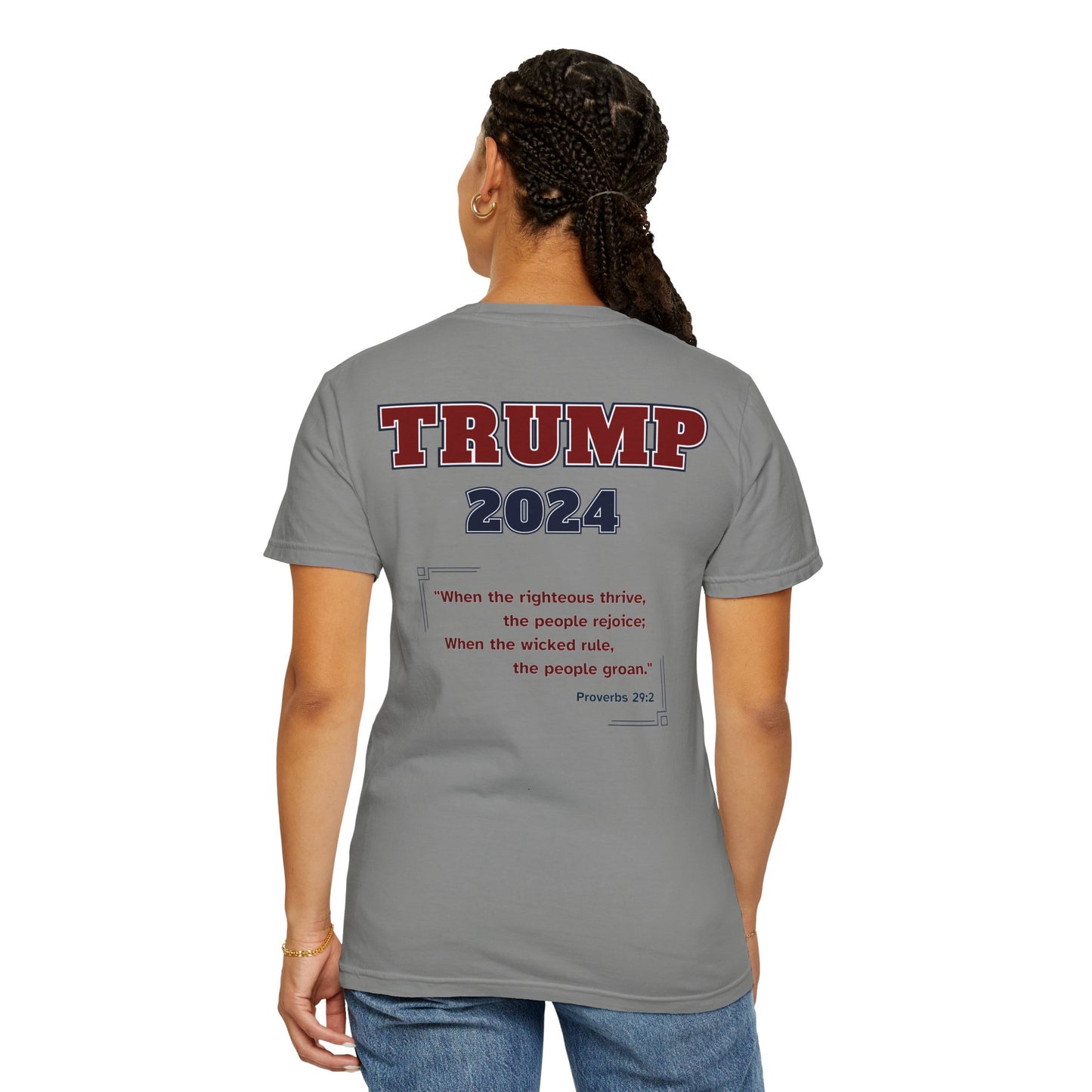 "Trump 2024 - Proverbs 29:2", Unisex T-shirt - Historical Collectible