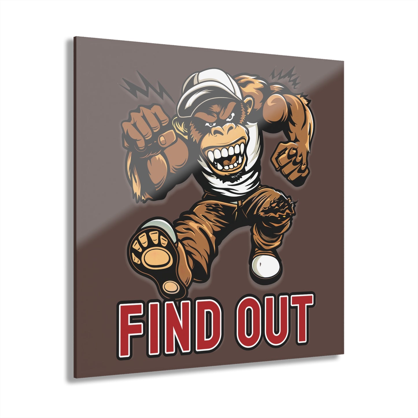 "Find Out", Acrylic Wall Prints (French Cleat Hanging) (Zanzibar Brown)