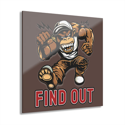 "Find Out", Acrylic Wall Prints (French Cleat Hanging) (Zanzibar Brown)
