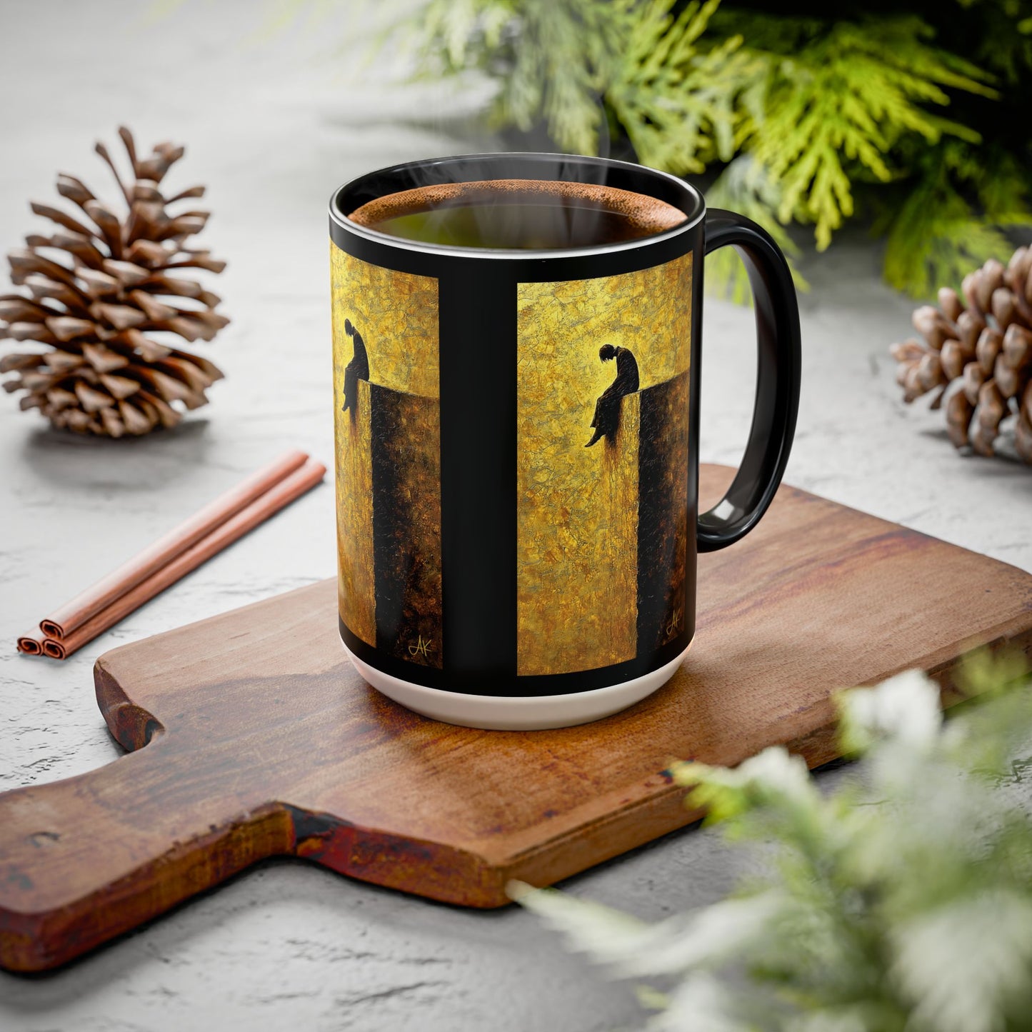 "In Darkest Hour He Is With Me", Colorful Mugs (11oz, 15oz)