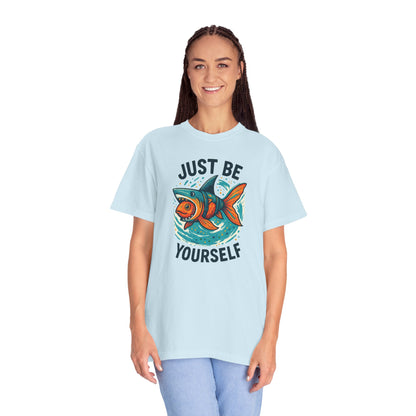 "Just Be Yourself", Unisex T-shirt (White and light colors)
