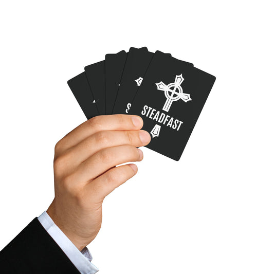 "Steadfast Cross", Christian Playing Cards (Void Black)