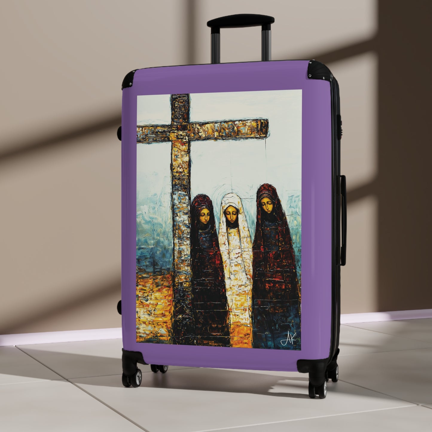 "At-the-Foot of the Cross - John 19:25", Suitcases (Light Purple)
