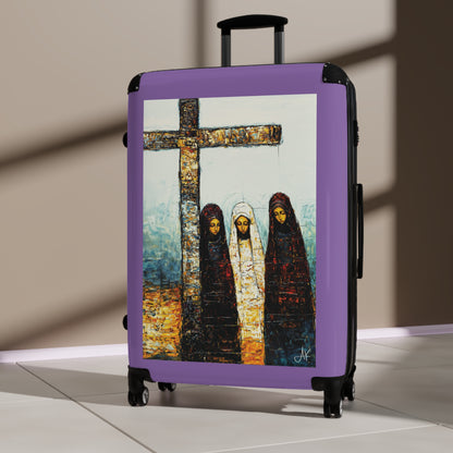 "At-the-Foot of the Cross - John 19:25", Suitcases (Light Purple)