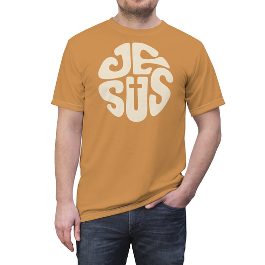 "Retro Jesus", Unisex T-shirt (Saffron Strands)