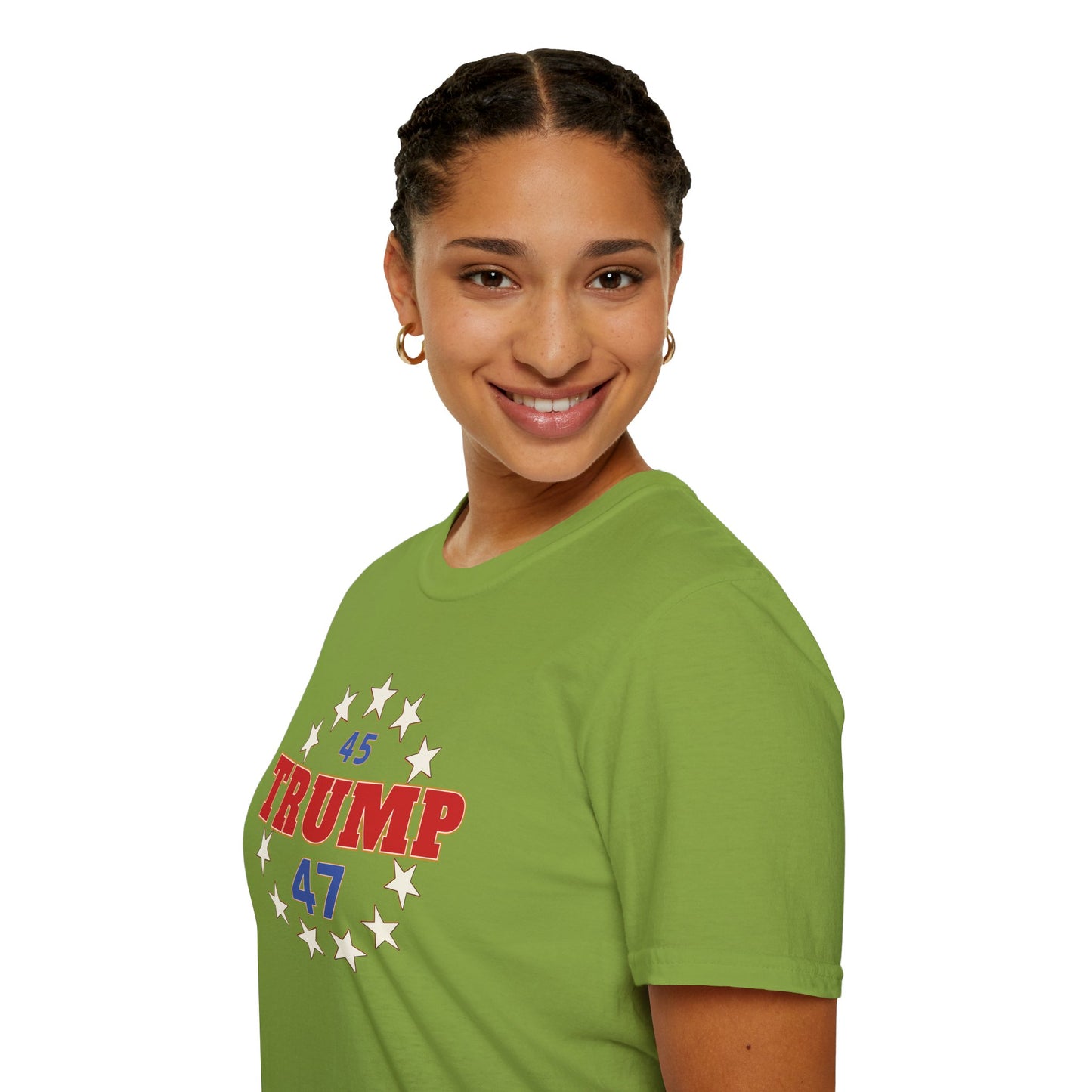 "Trump 45-47 Circle of Stars", Unisex Softstyle T-Shirt
