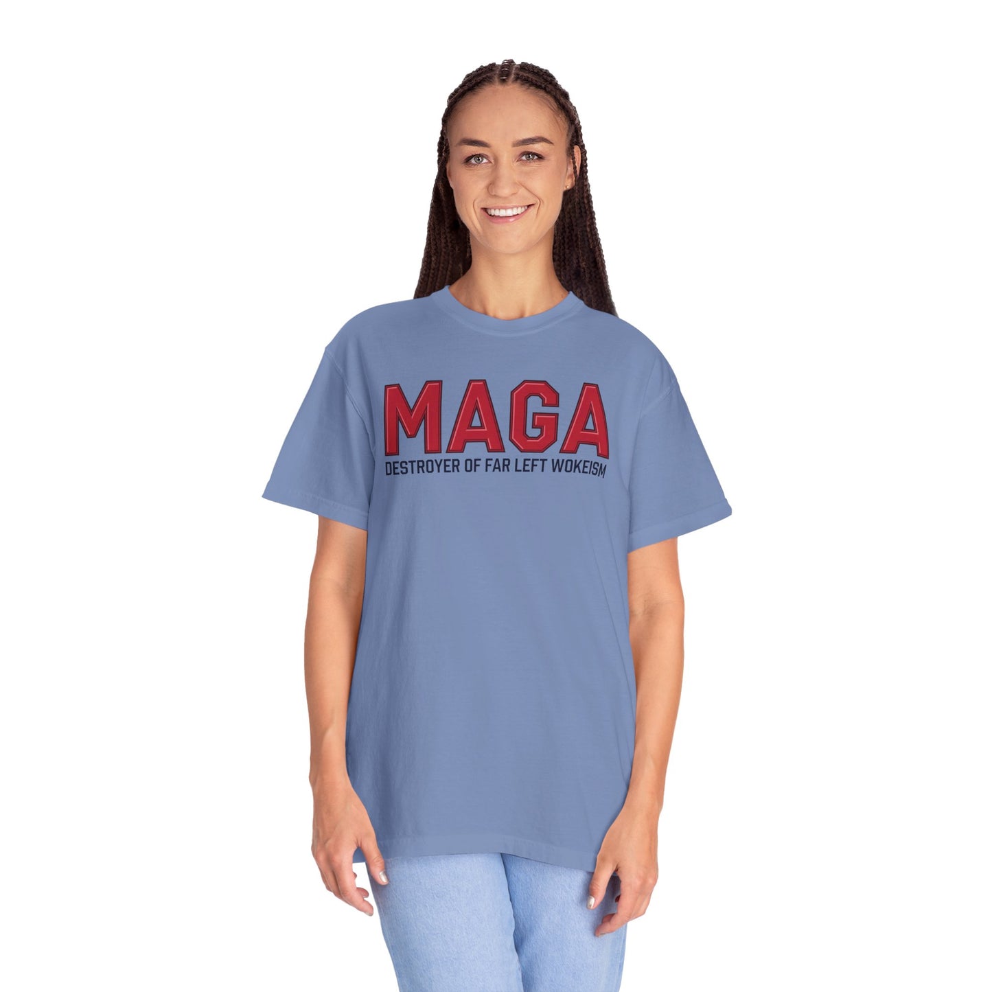 "MAGA - Destroyer of Far Left Wokeism", Unisex T-shirt