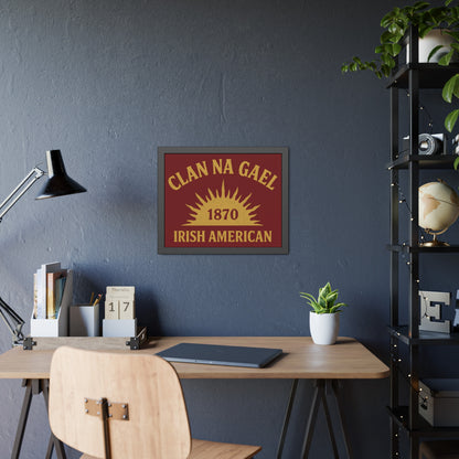 "Clan na Gael - Irish American", Framed Paper Poster (Palladius Red)