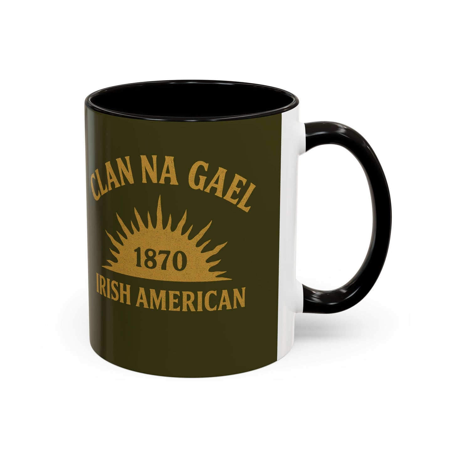 "Clan na Gael - Irish American", Colorful Mugs (11oz, 15oz) (Fianna Green)