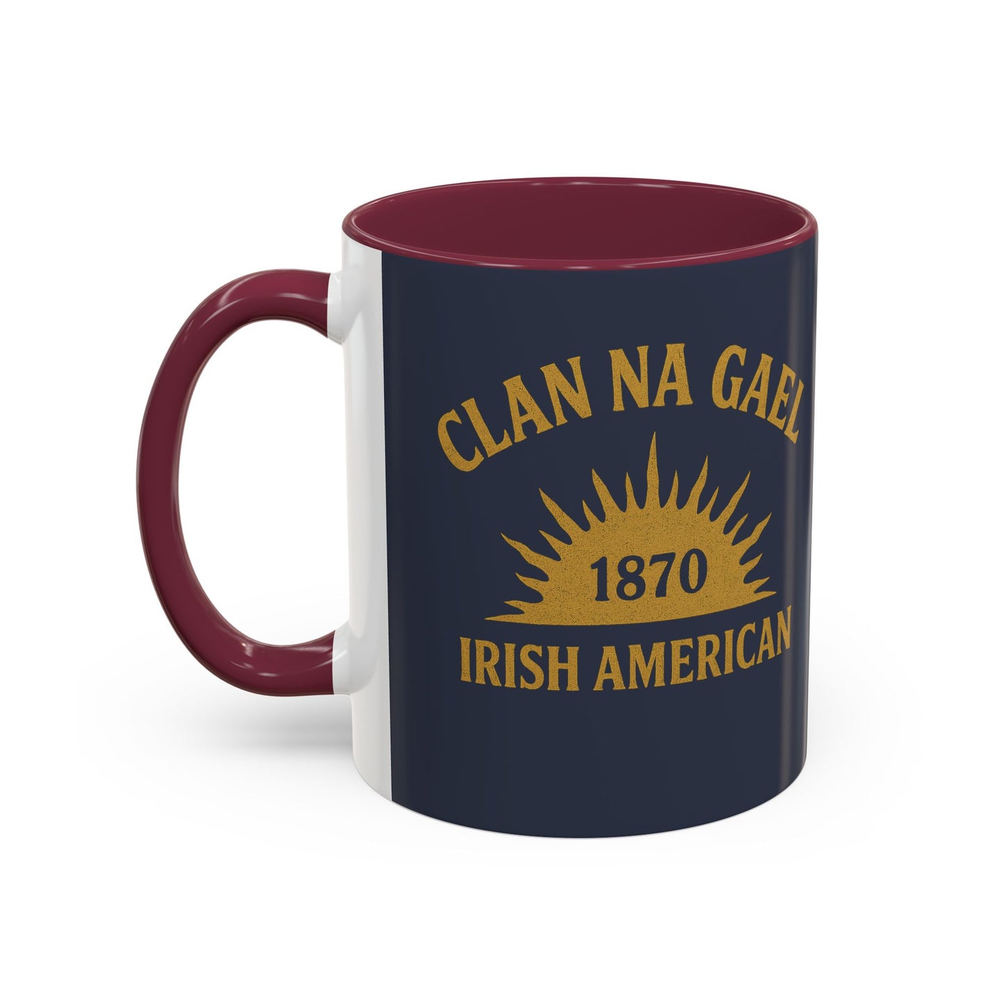 "Clan na Gael - Irish American", Colorful Mugs (11oz, 15oz) (Blue Burka Grey)