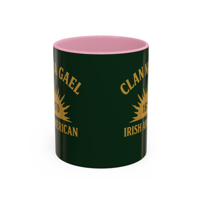 "Clan na Gael - Irish American", Colorful Mugs (11oz, 15oz) (Fenian Green)