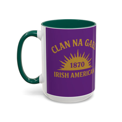 "Clan na Gael - Irish American", Colorful Mugs (11oz, 15oz) (Vesper Violet)