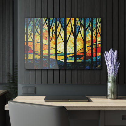 "Forest at Dawn", Fine Art Acrylic Wall Prints (French Cleat Hanging)
