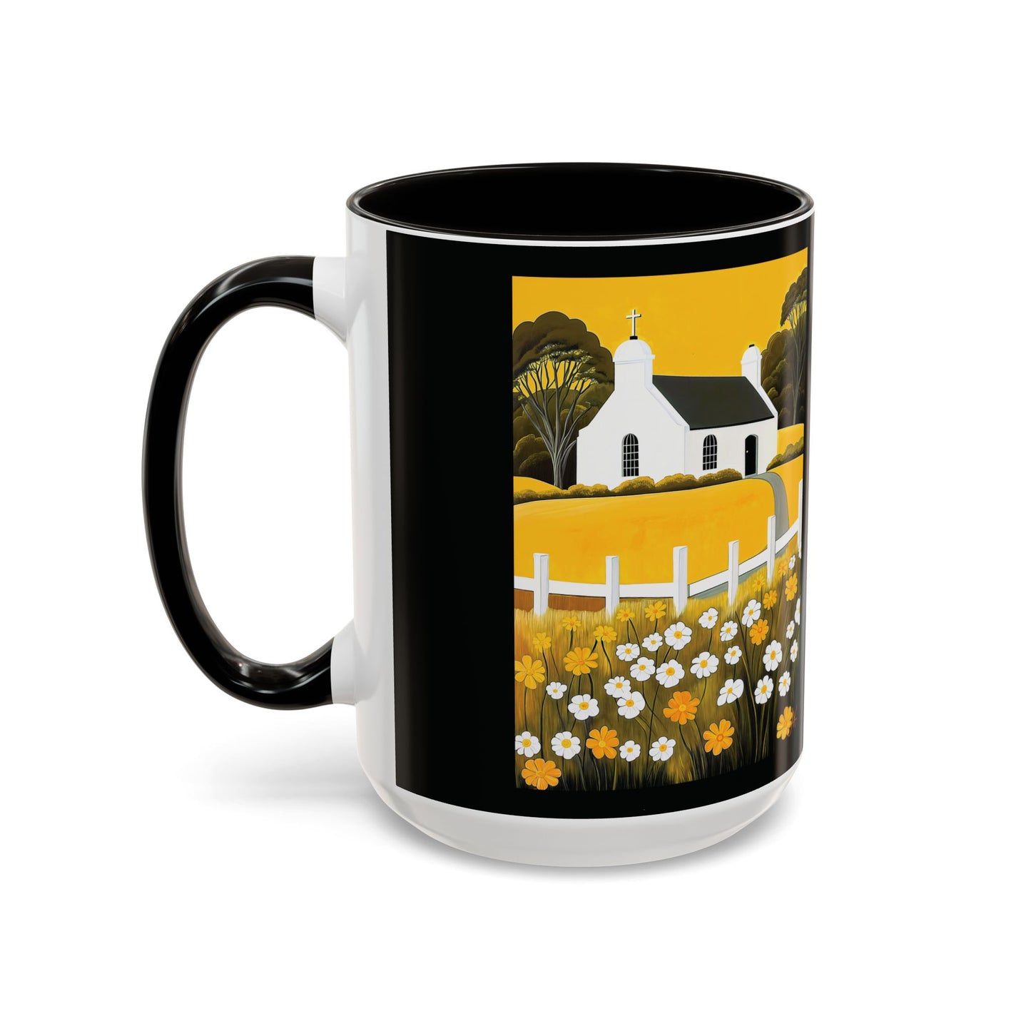 "Eaglais a’ Bhuidhe (Gaelic) - The Church of Golden Hope (English)", Colorful Mugs (11oz & 15oz)