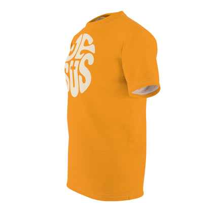 "Retro Jesus", Unisex T-shirt (Dutch Orange)