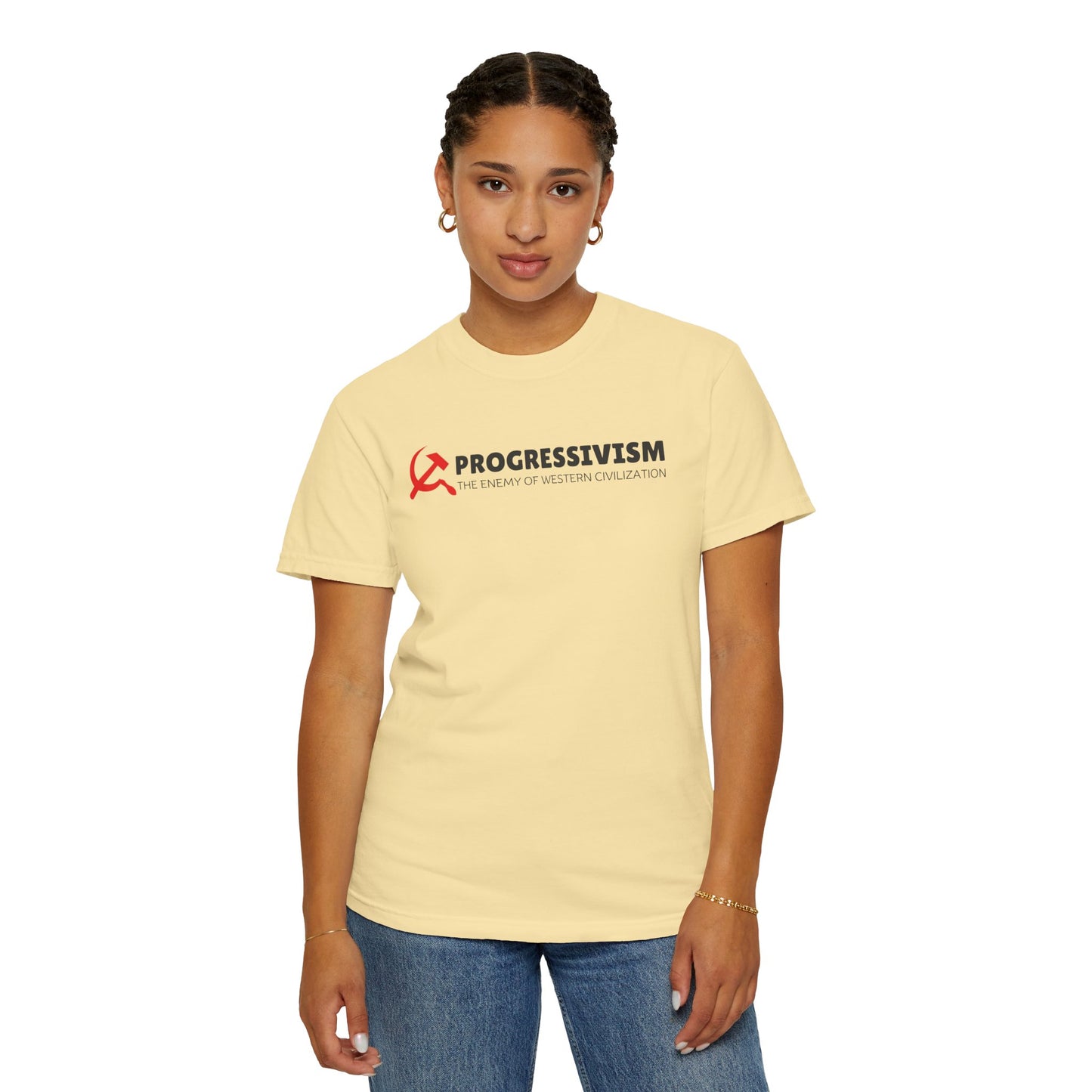 "Progressivism - Enemy of Western Civilization", Unisex T-shirt (Light Colors)