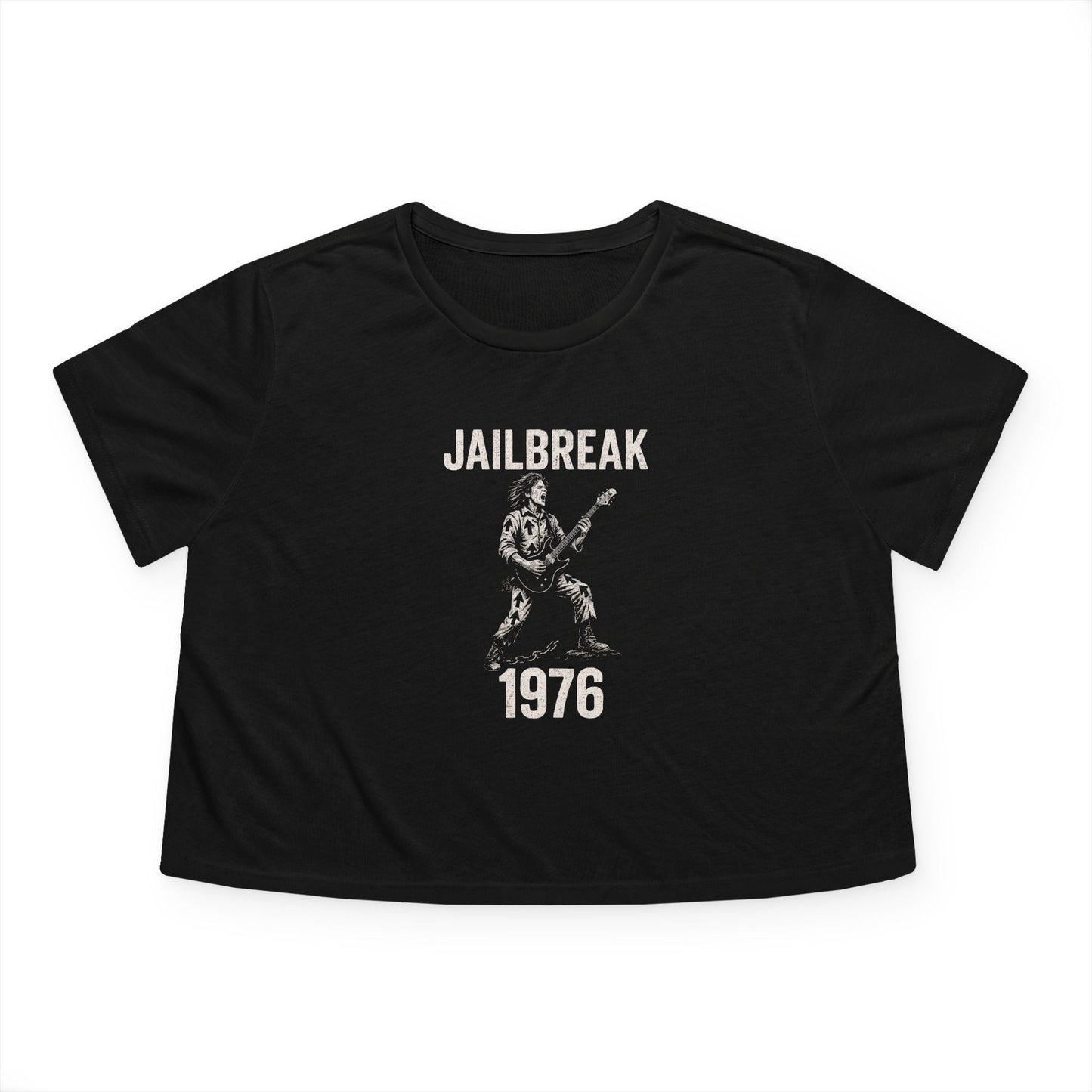 "Jailbreak 1976", Women's Flowy Cropped Tee