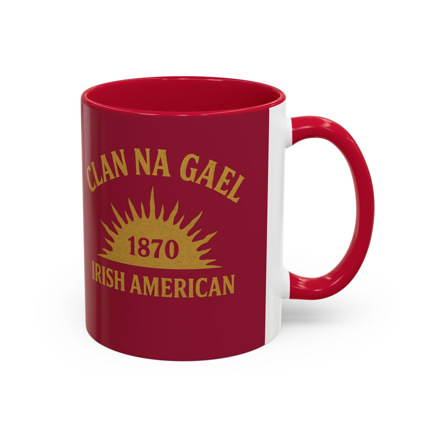 "Clan na Gael - Irish American", Colorful Mugs (11oz, 15oz) (Fénechas Red)