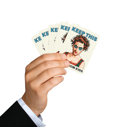 "Keep This Away from Kids", Cultural Playing Cards (Ivory)