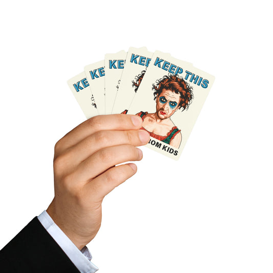 "Keep This Away from Kids", Cultural Playing Cards (Ivory)