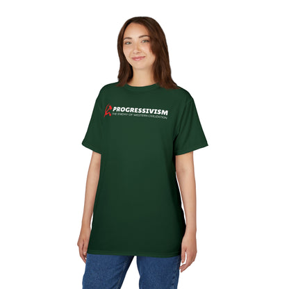 "Progressivism - Enemy of Western Civilization", Unisex Tee (Monsoon Green)