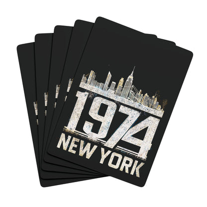 "1974 New York" Retro Playing Cards - When Punk Began (70's Black)