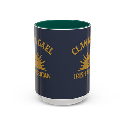 "Clan na Gael - Irish American", Colorful Mugs (11oz, 15oz) (Blue Burka Grey)
