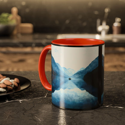 "Connected in Silence - Psalm 46:10", Colorful Mugs (11oz, 15oz)
