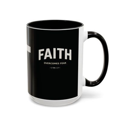 "Faith Overcomes Fear", Colorful Mugs (11oz, 15oz)
